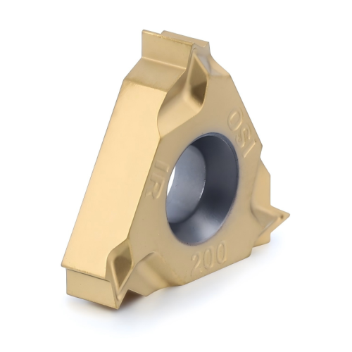 16IR ISO 200 Carbide Internal Threading Insert, TiN Coated CNC Lathe Turning Blade for Thread Machining